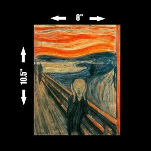 The Scream - Large Vinyl Sticker - Laptop Wall Art Edvard Munch Face Painting